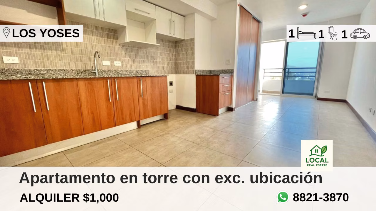 Moderno apartamento de 1 habitación en Torre Los Yoses - foto 13