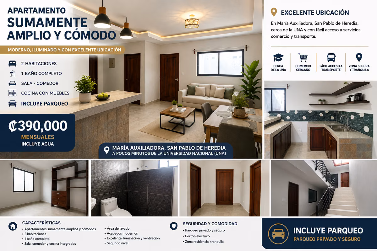 Atractivo apartamento de 2 habitaciones en San Pablo, Heredia - foto 7